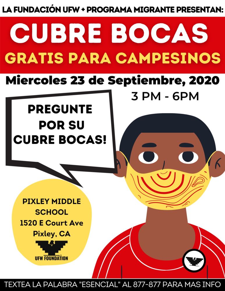 Free Face mask for Agricultural Workers